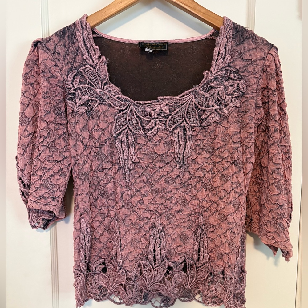 Luiselle Pink unique Vintage Top. Made in Italy